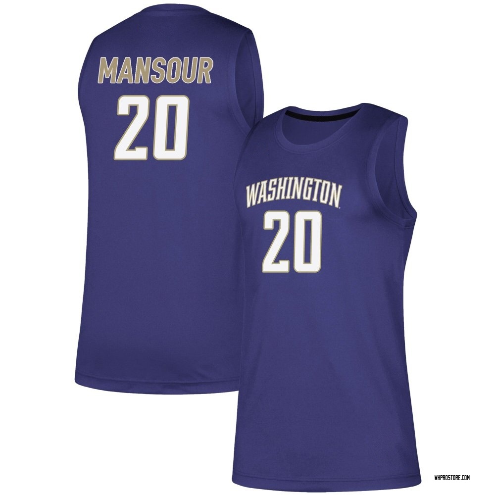 Men's Dylan Mansour Washington Huskies Replica Basketball Jersey - Purple