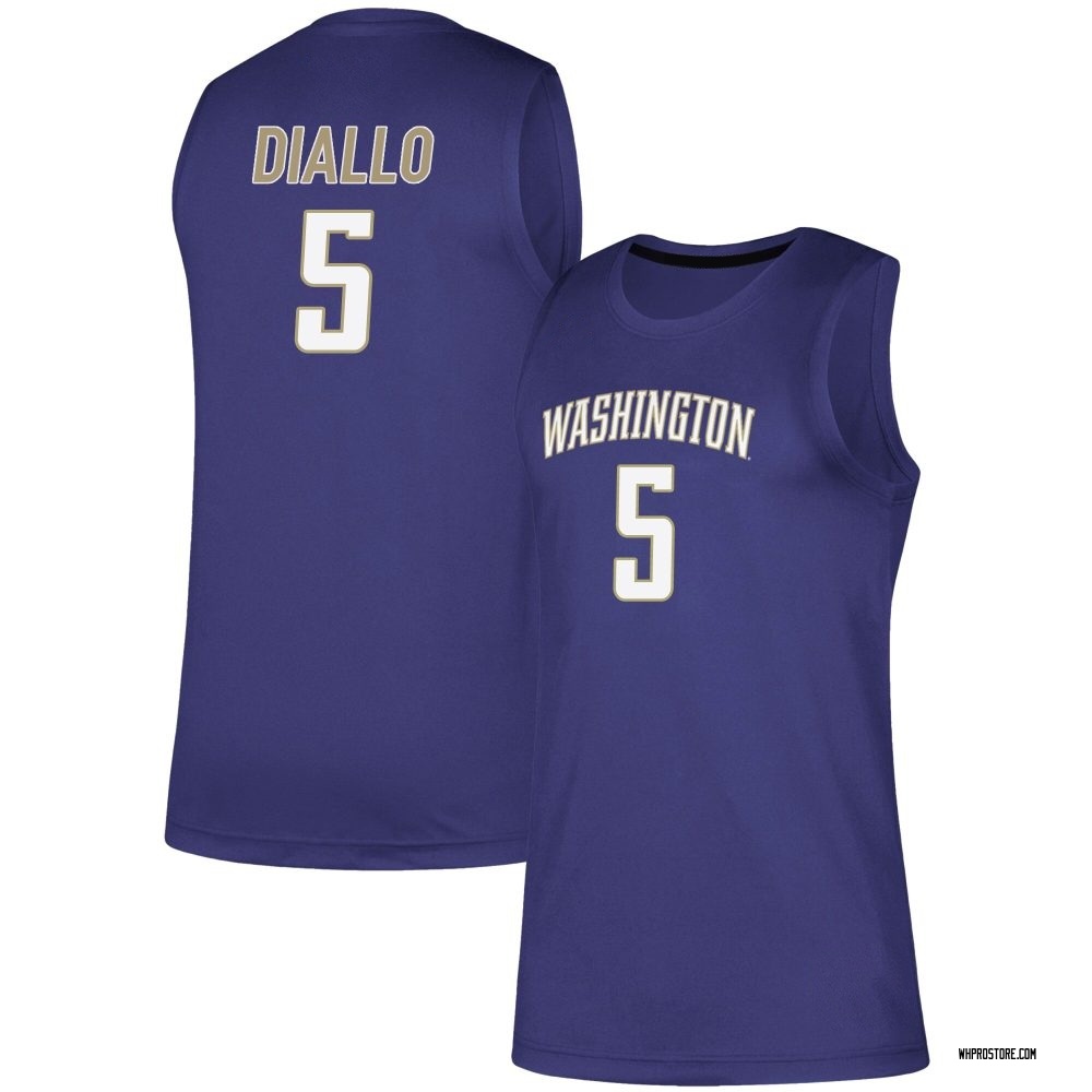 Men's Zoom Diallo Washington Huskies Replica Basketball Jersey - Purple