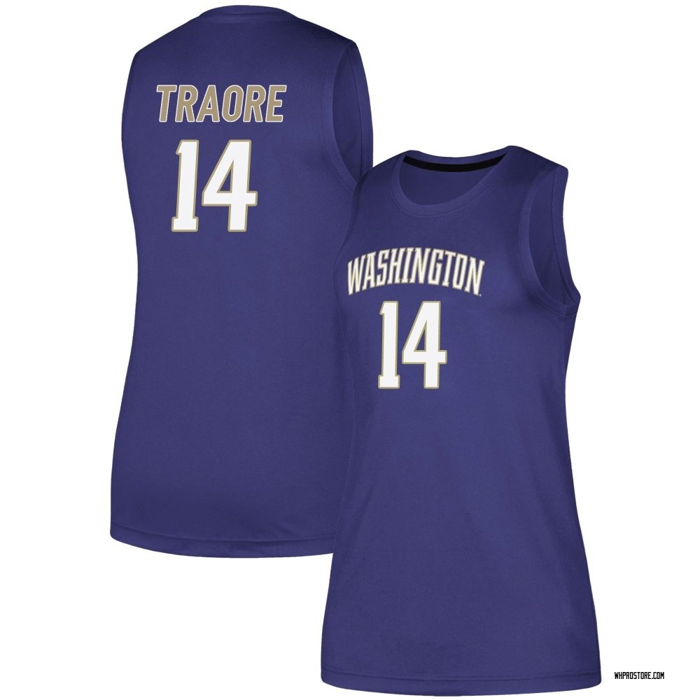 Women's Mady Traore Washington Huskies Replica Basketball Jersey - Purple