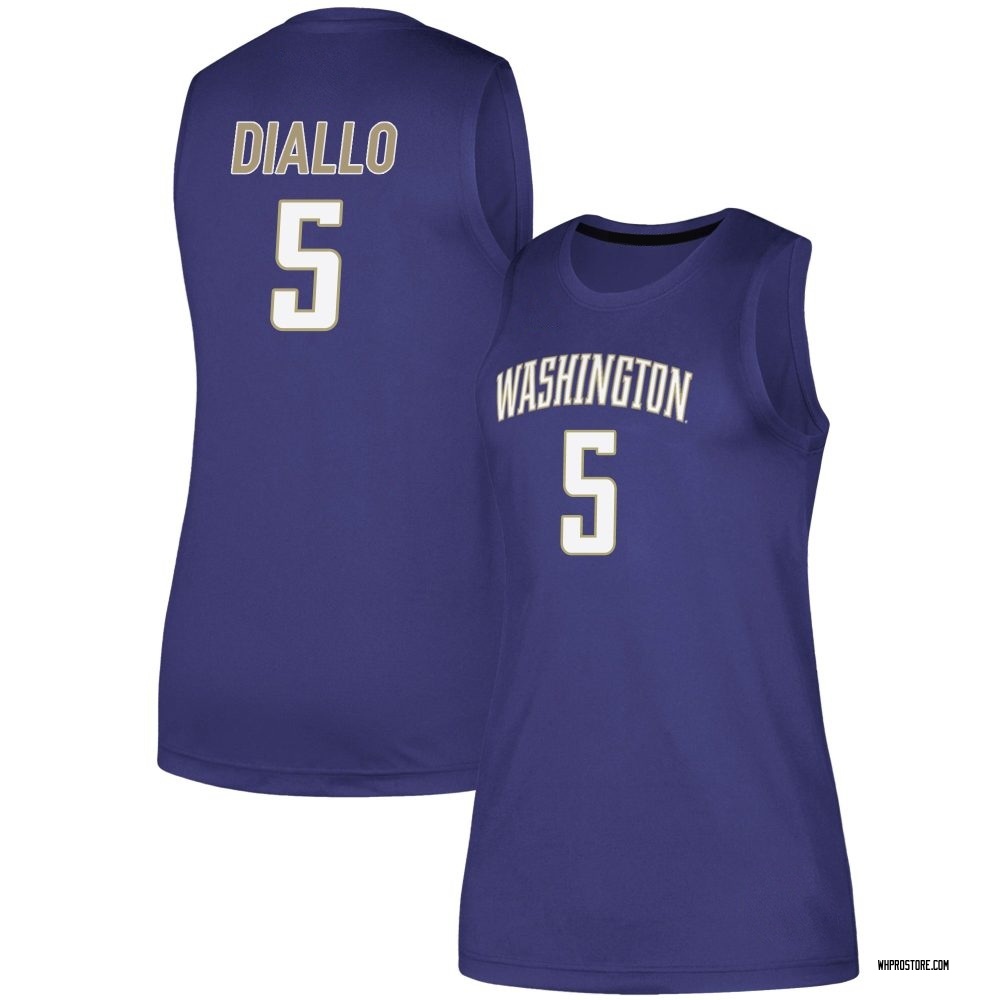 Women's Zoom Diallo Washington Huskies Replica Basketball Jersey - Purple